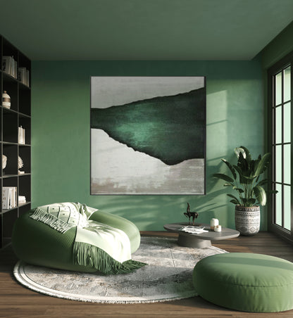 Thick Textured Green Porch 100% Hand Painted Art