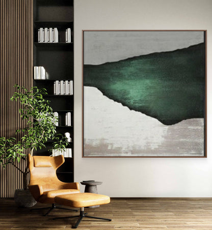 Thick Textured Green Porch 100% Hand Painted Art