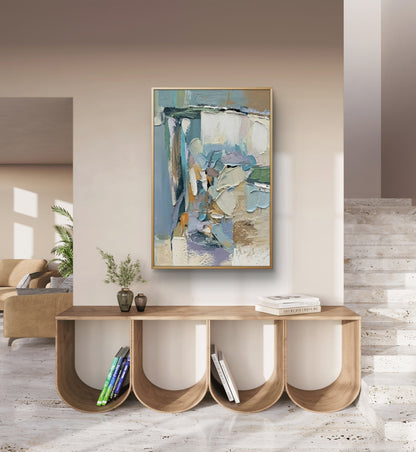 Thick Textured Neutral Colours Abstract 3D Artwork
