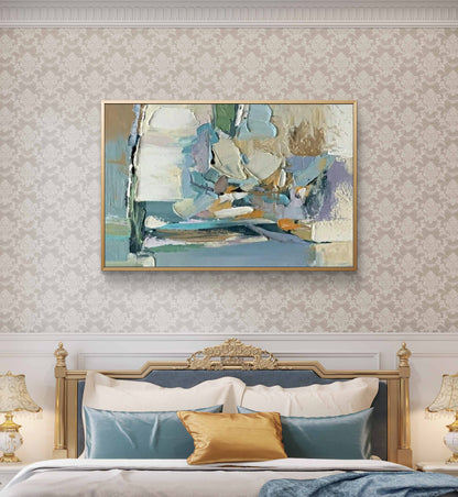 Thick Textured Neutral Colours Abstract 3D Artwork