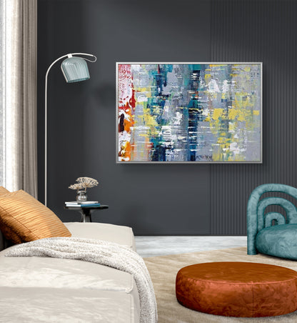 Vibrant Colours and Expressive Abstract Oil Painting