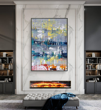 Vibrant Colours and Expressive Abstract Oil Painting