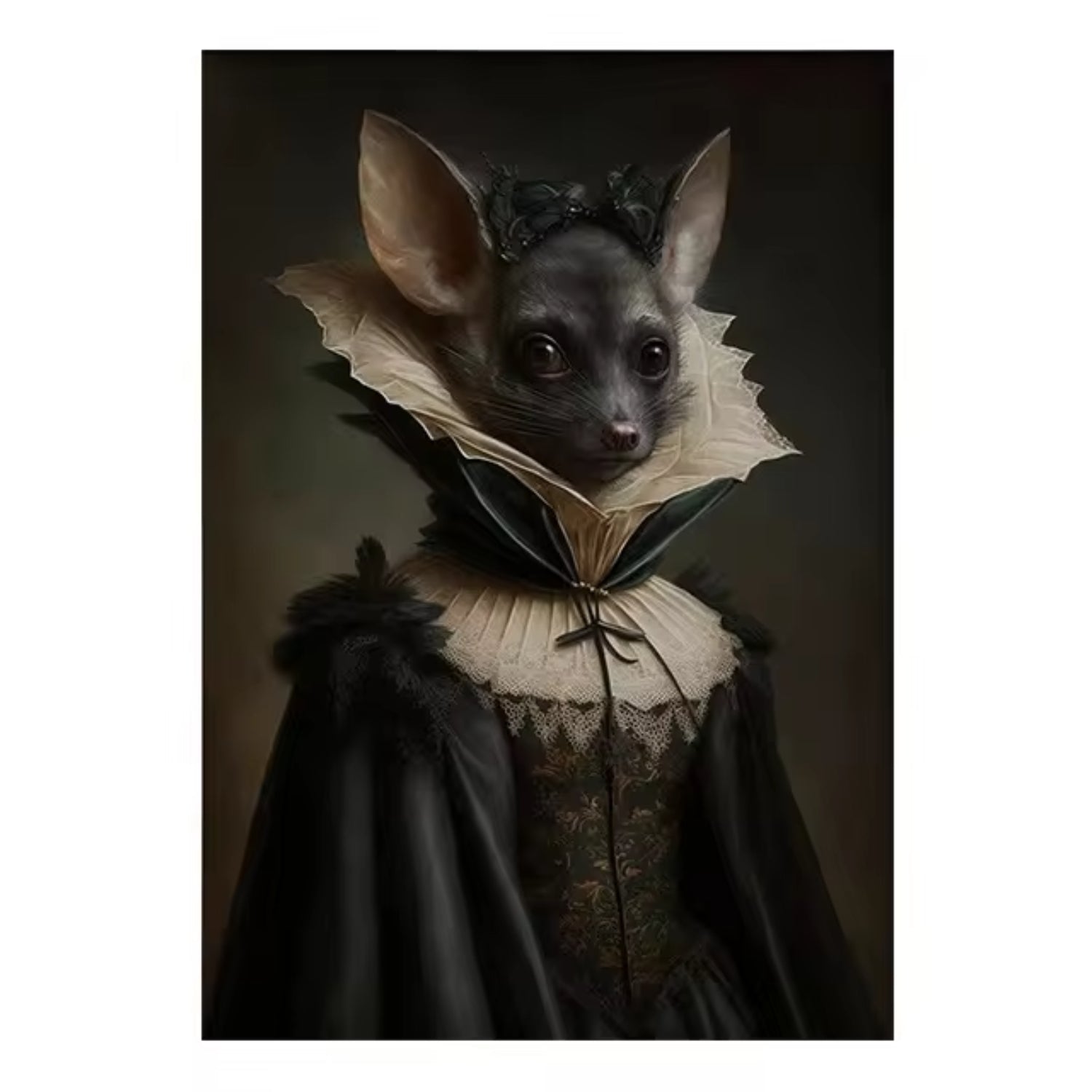 Victorian Bat Duchess Dark Academia Gothic Halloween Art