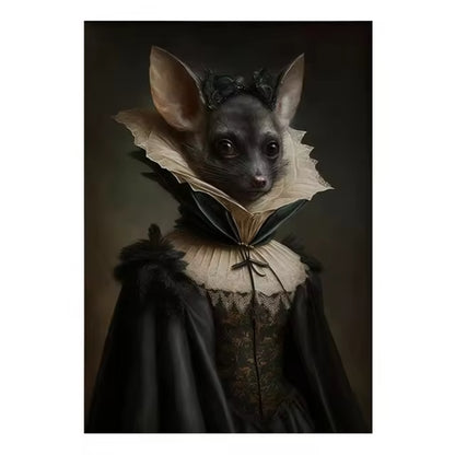 Victorian Bat Duchess Dark Academia Gothic Halloween Art