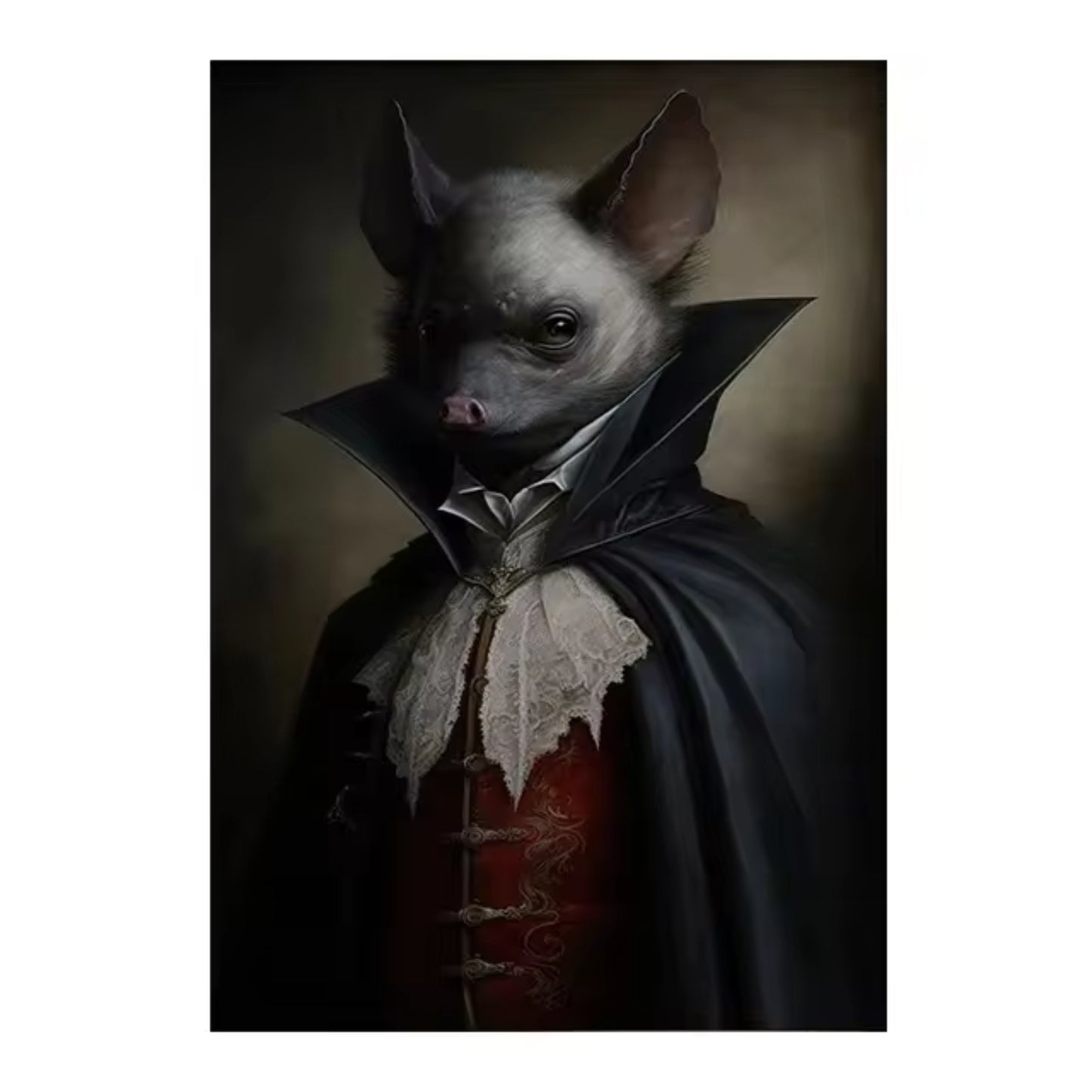 Victorian Vampire Bat Dark Academia Gothic Halloween Art