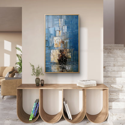 Voyages Expressive Ship Canvas Oil Wall Painting