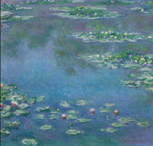 Monet Reproduction Water Lilies – Hand-Painted Textured Canvas