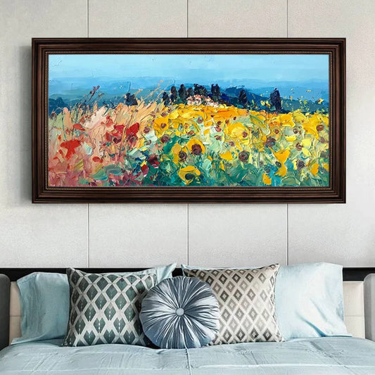 3D Impressionist Flower Valley Palette Knife Art