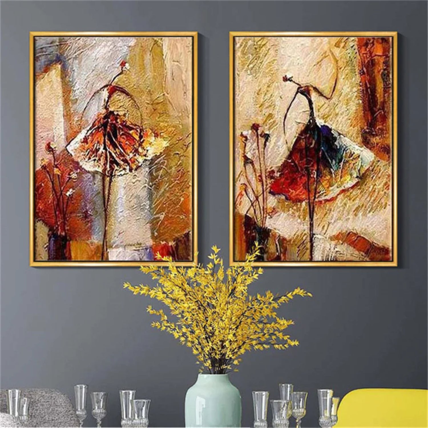 Modern Ballet Dancer Abstract Expression Painting