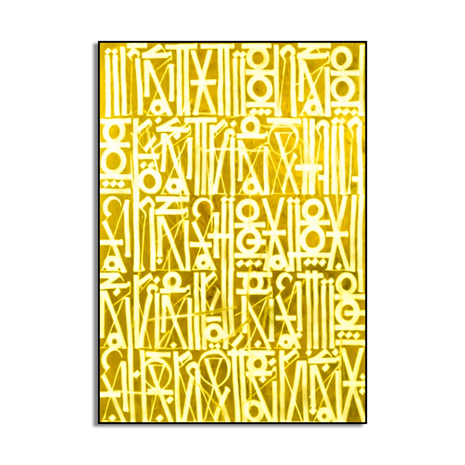 Brilliant Golden Retna Inspired Wall Hanging Art