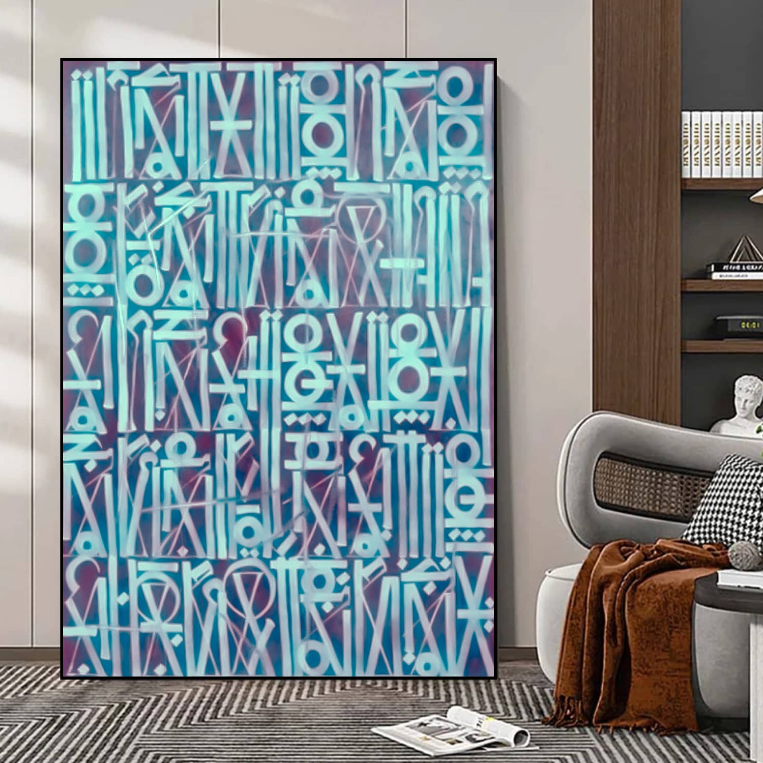 Calligraphic Retna Style Contemporary Wall Art Painting