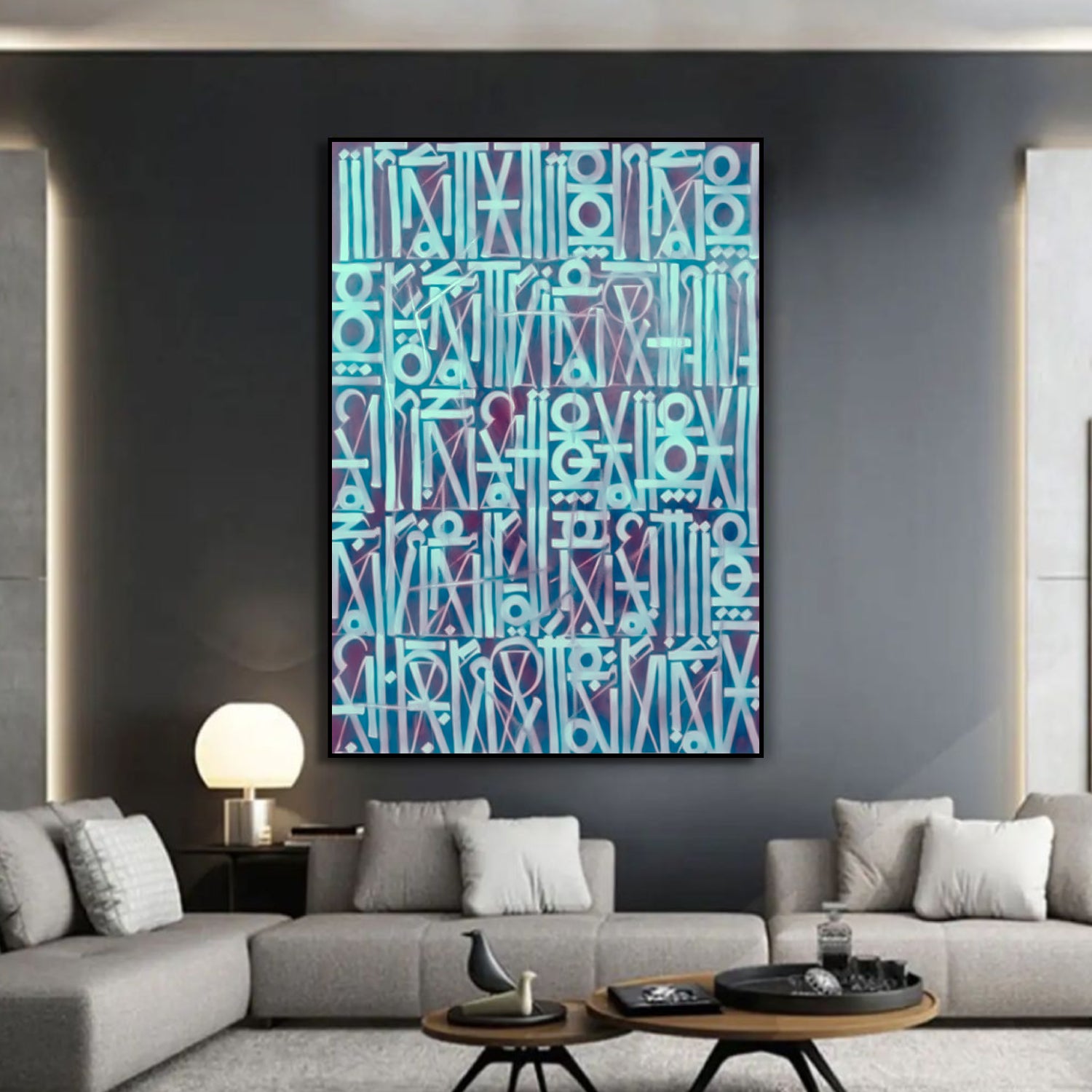 Calligraphic Retna Style Contemporary Wall Art Painting