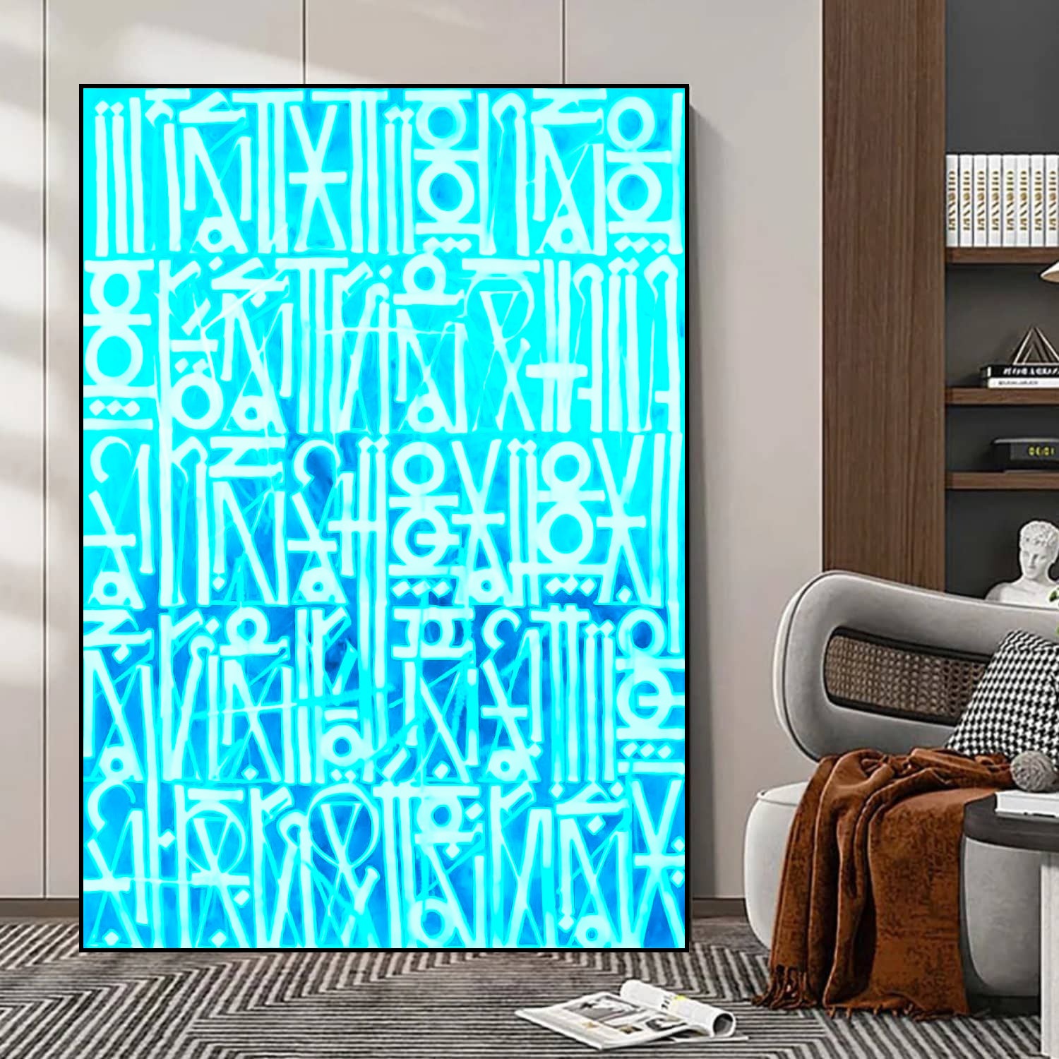 Luminous Sky Blue Retna Reproduction Wall Artwork