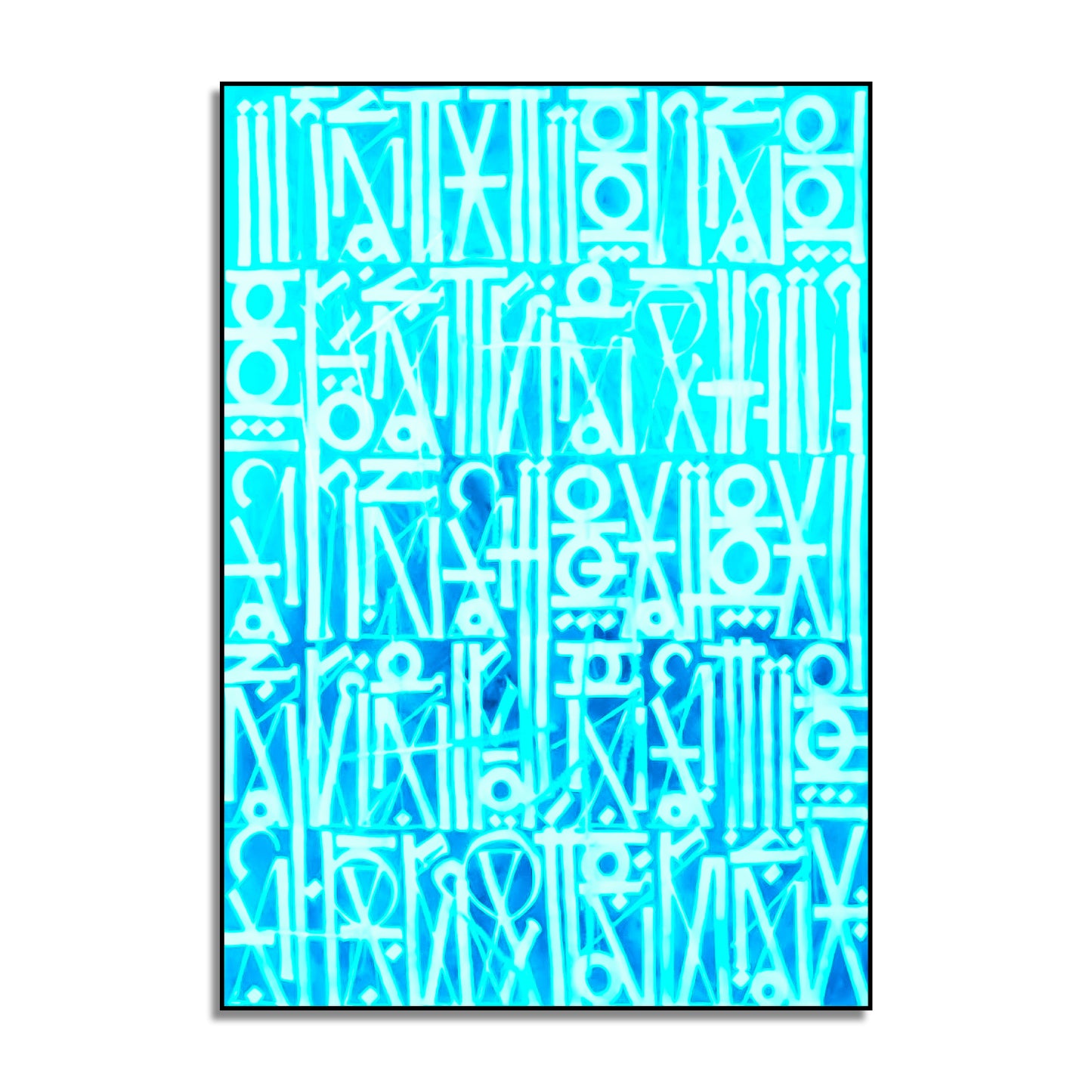 Luminous Sky Blue Retna Reproduction Wall Artwork