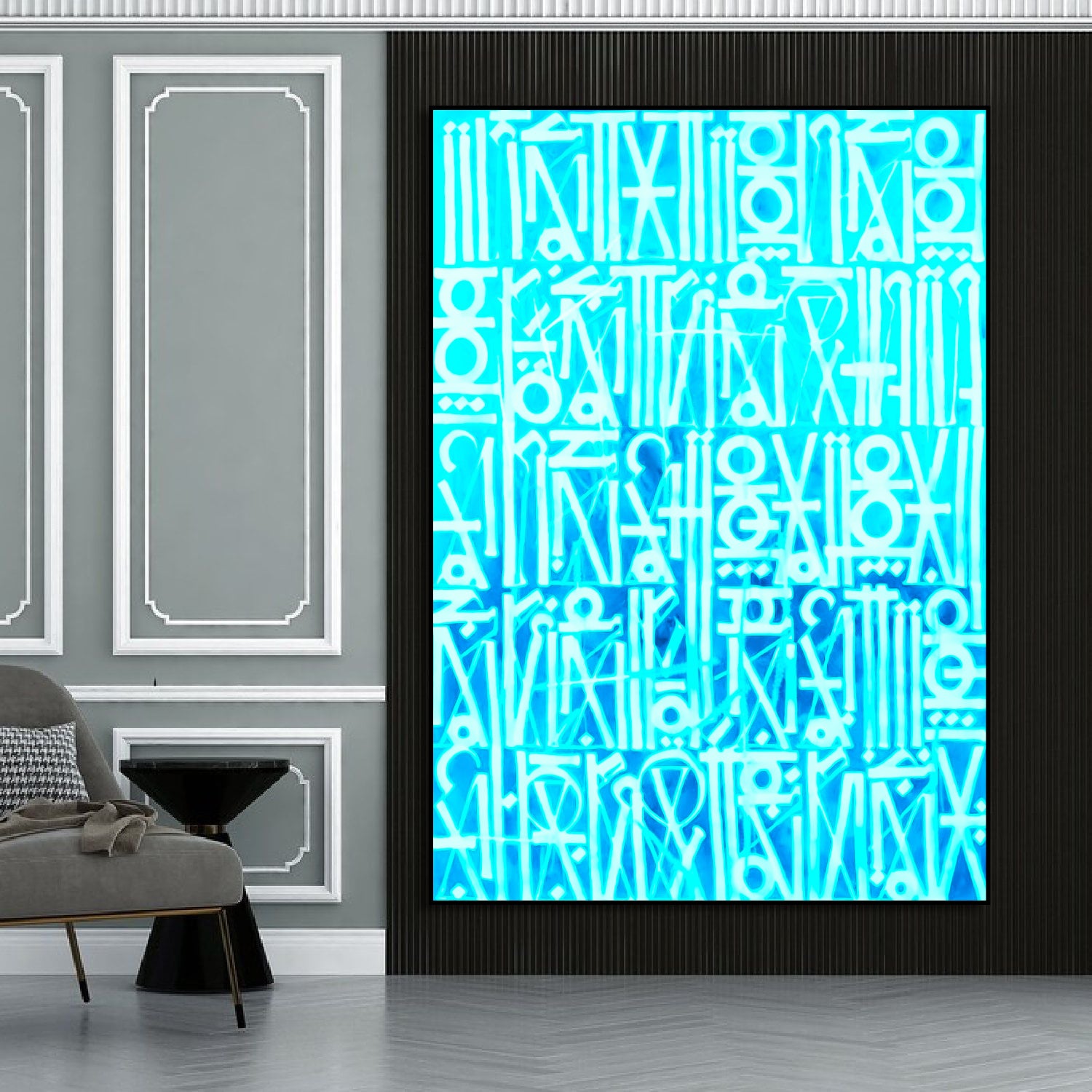 Luminous Sky Blue Retna Reproduction Wall Artwork