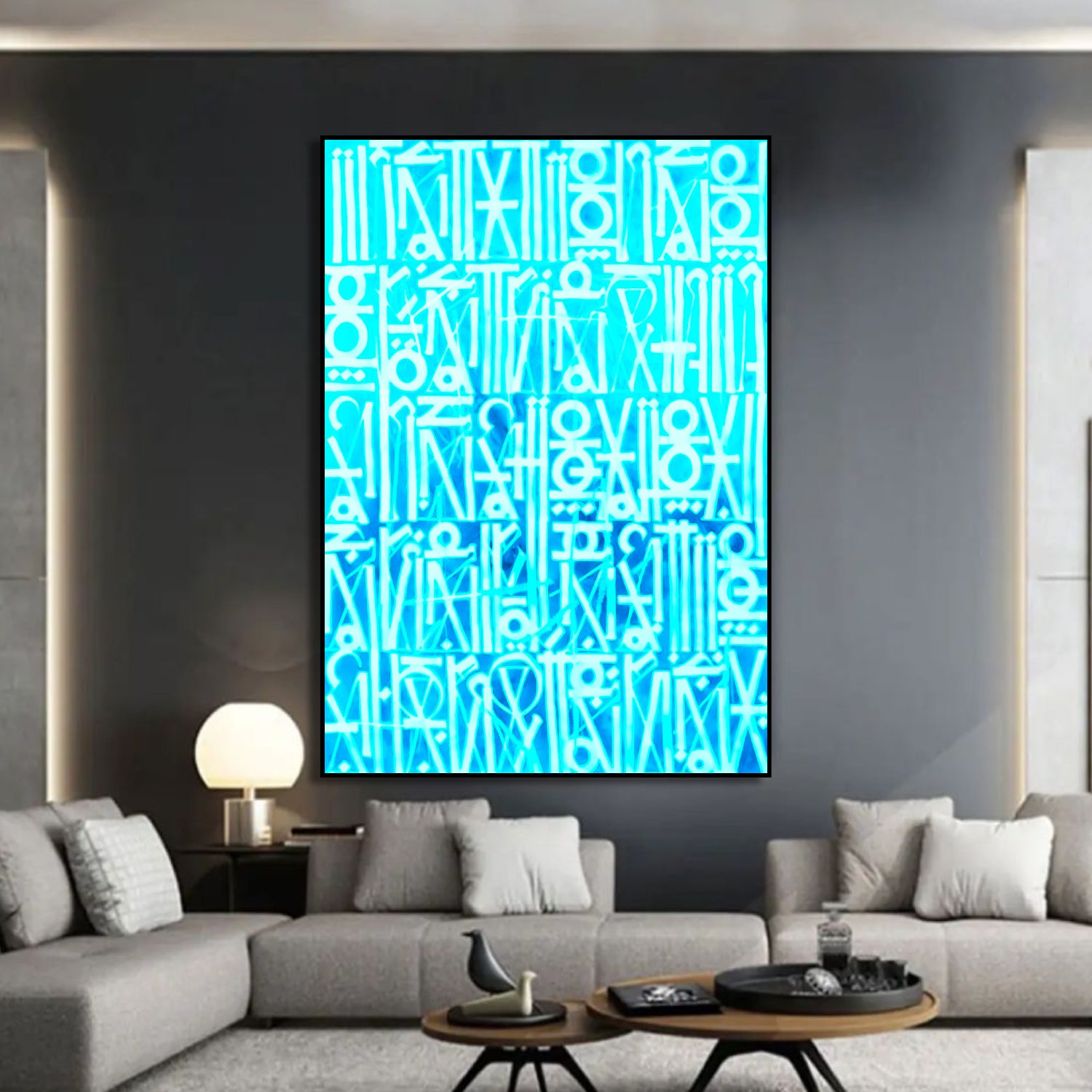 Luminous Sky Blue Retna Reproduction Wall Artwork