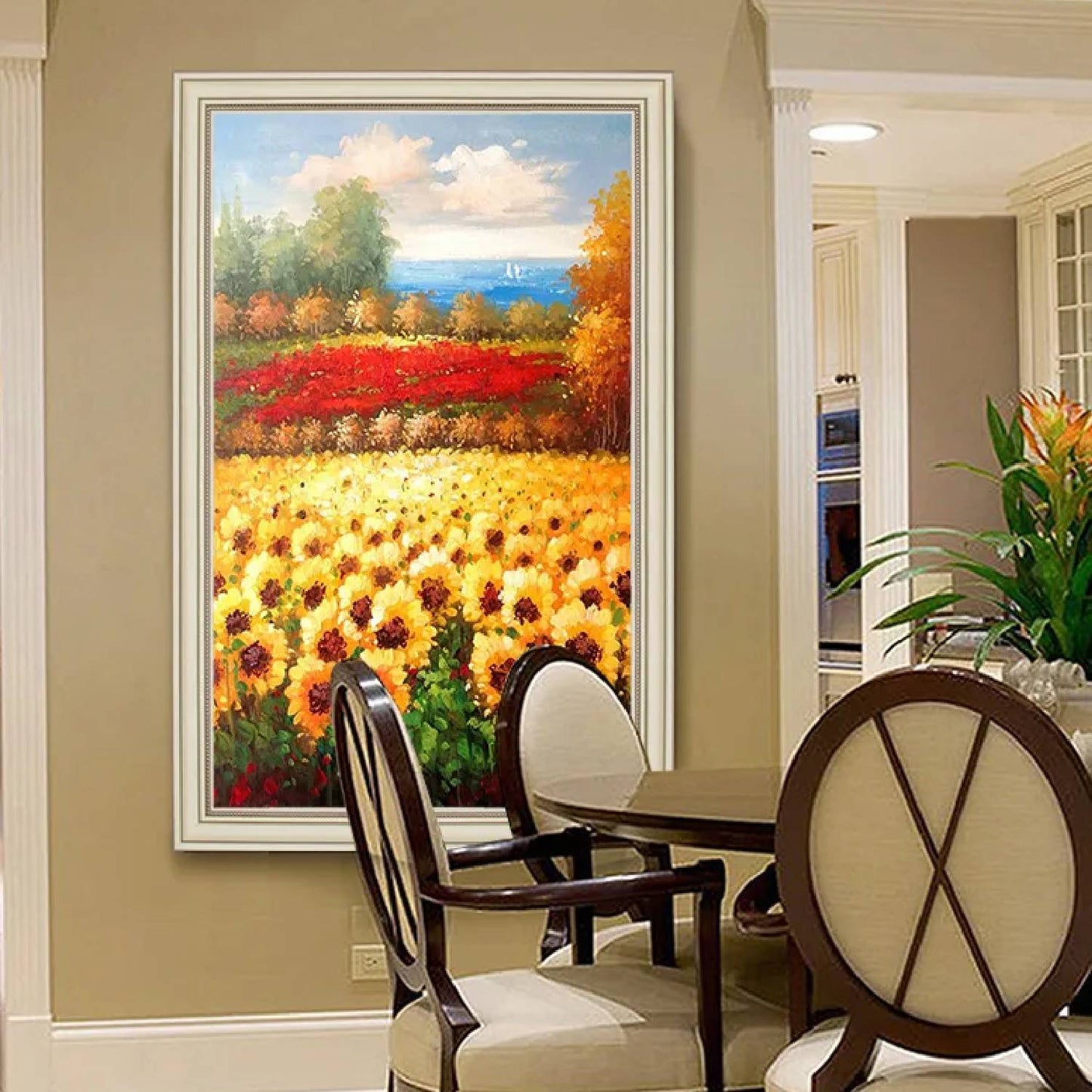 Beautiful Sunflower Field Landscape Mural Painting