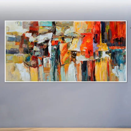 Palette Knife Colourful Hand Painted Textured Wall Art