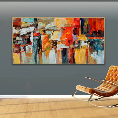 Palette Knife Colourful Hand Painted Textured Wall Art