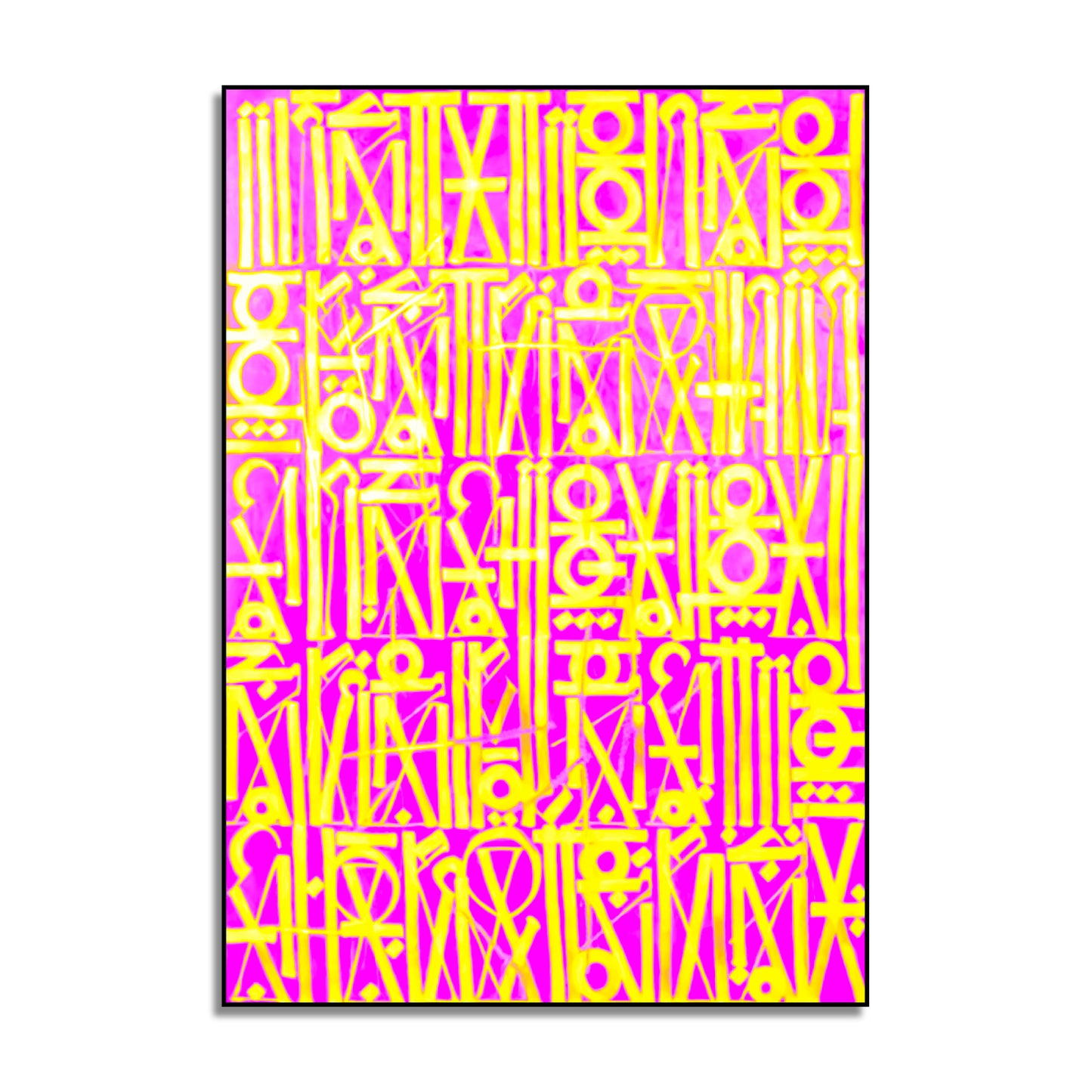 Acrylic Pink Retna Style Contemporary Oil Painting