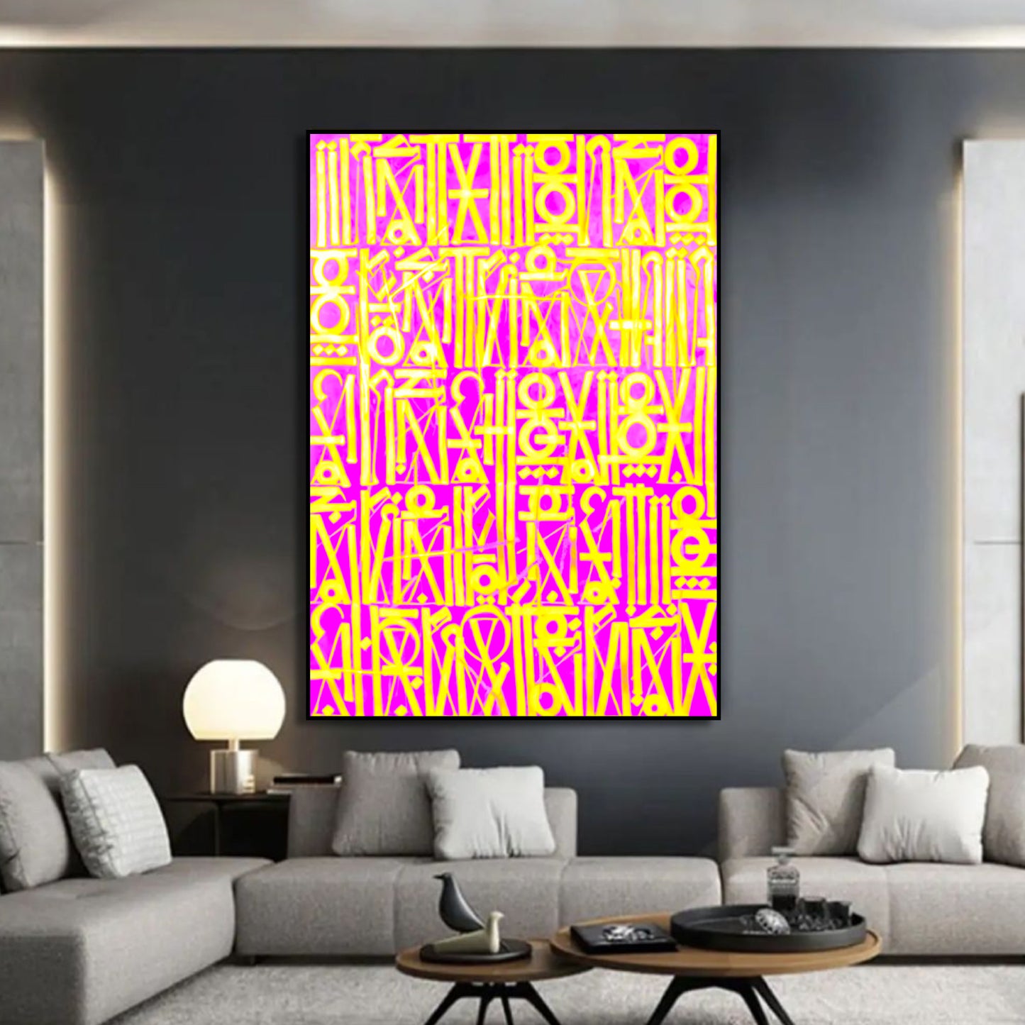 Acrylic Pink Retna Style Contemporary Oil Painting