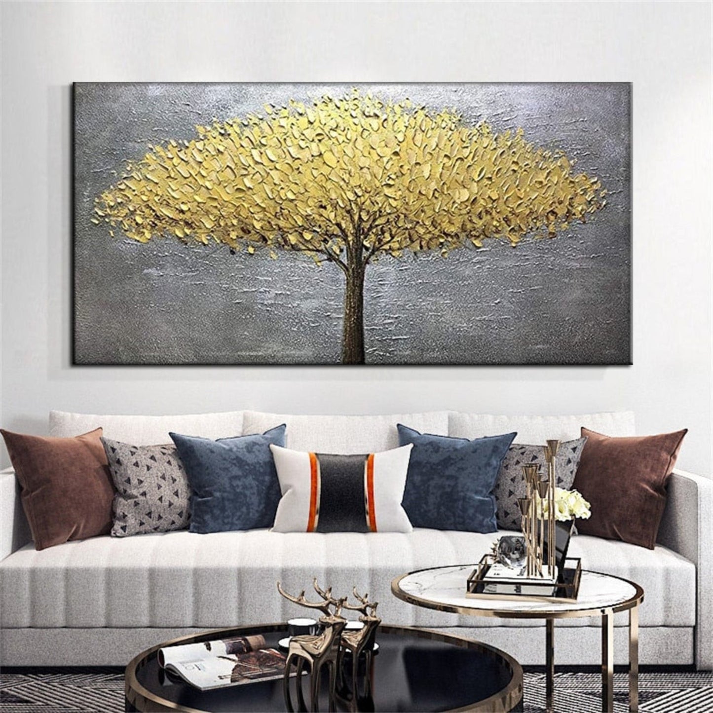 Contemporary Autumn Tree 100% Hand Painted Artwork