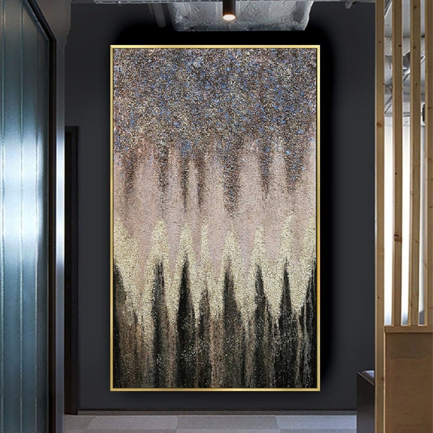 Modern Nordic Thick Scraper Metal Texture Painting