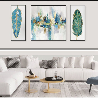 Botanical Leaves 100% Hand Painted 3 Canvas Art