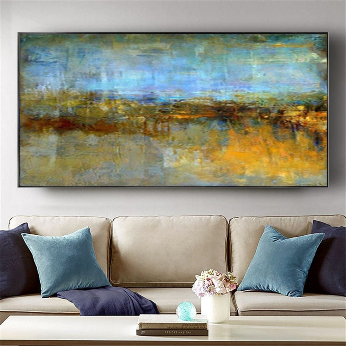 Abstract Autumn Landscape 100% Hand Painted Mural