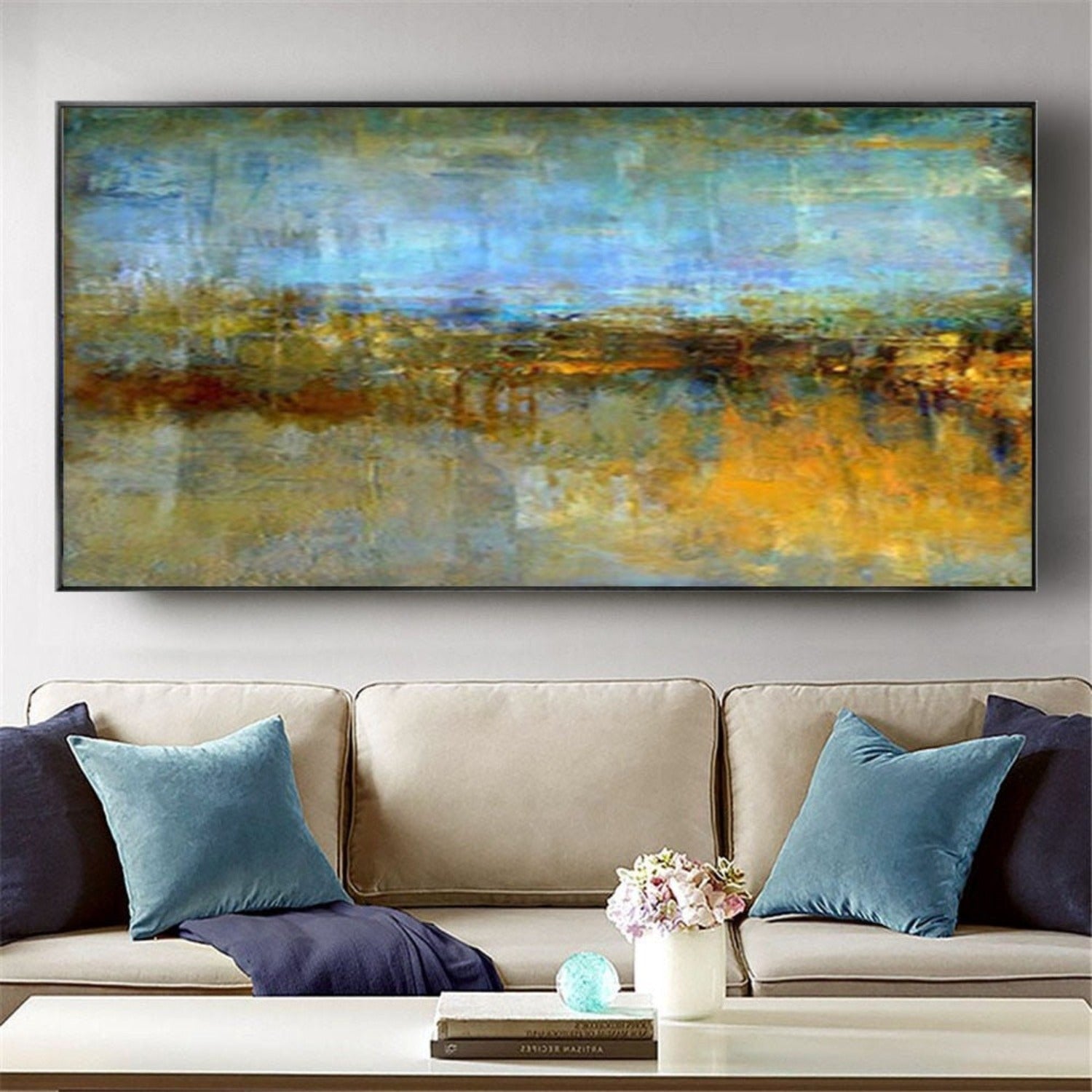 Abstract Autumn Landscape 100% Hand Painted Mural