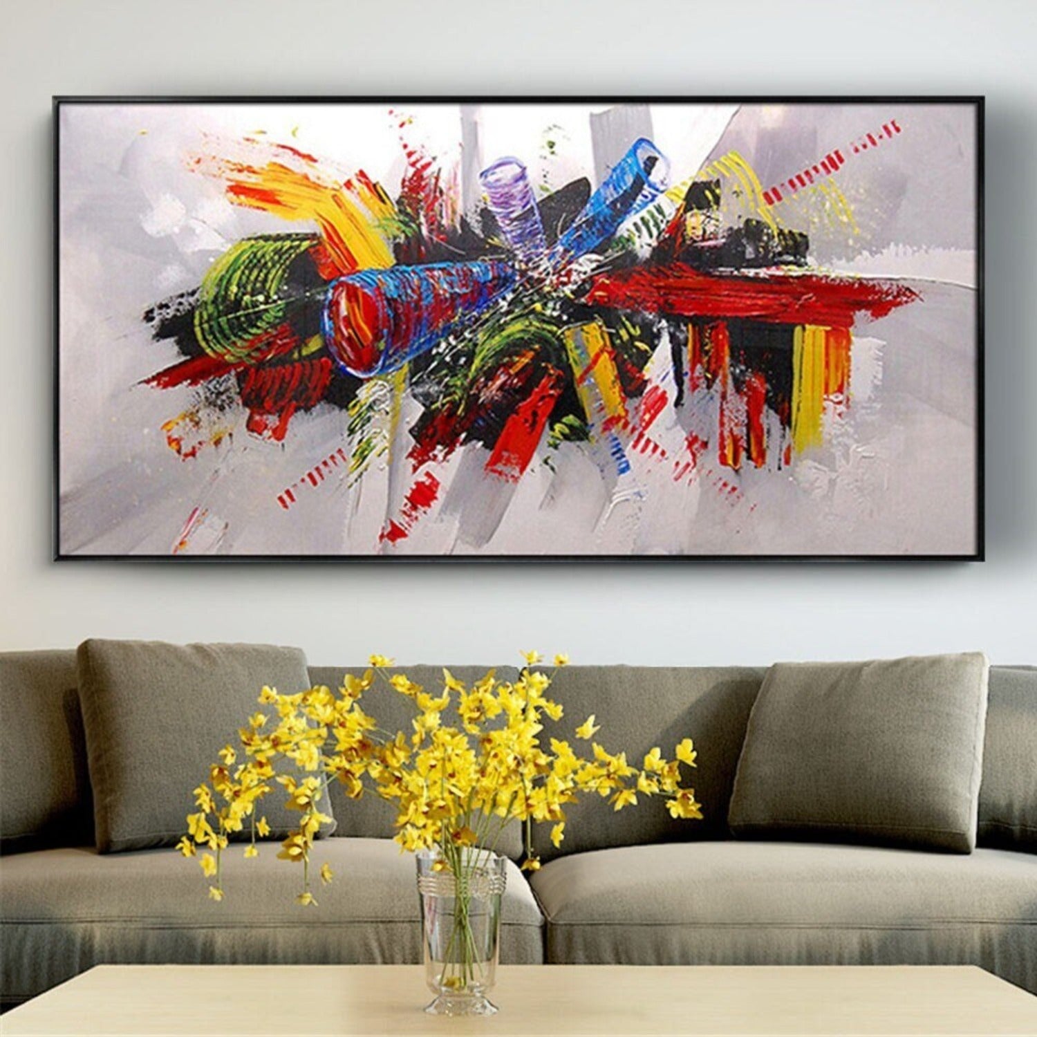 Abstract Colourful Music Horn Graffiti Art Painting