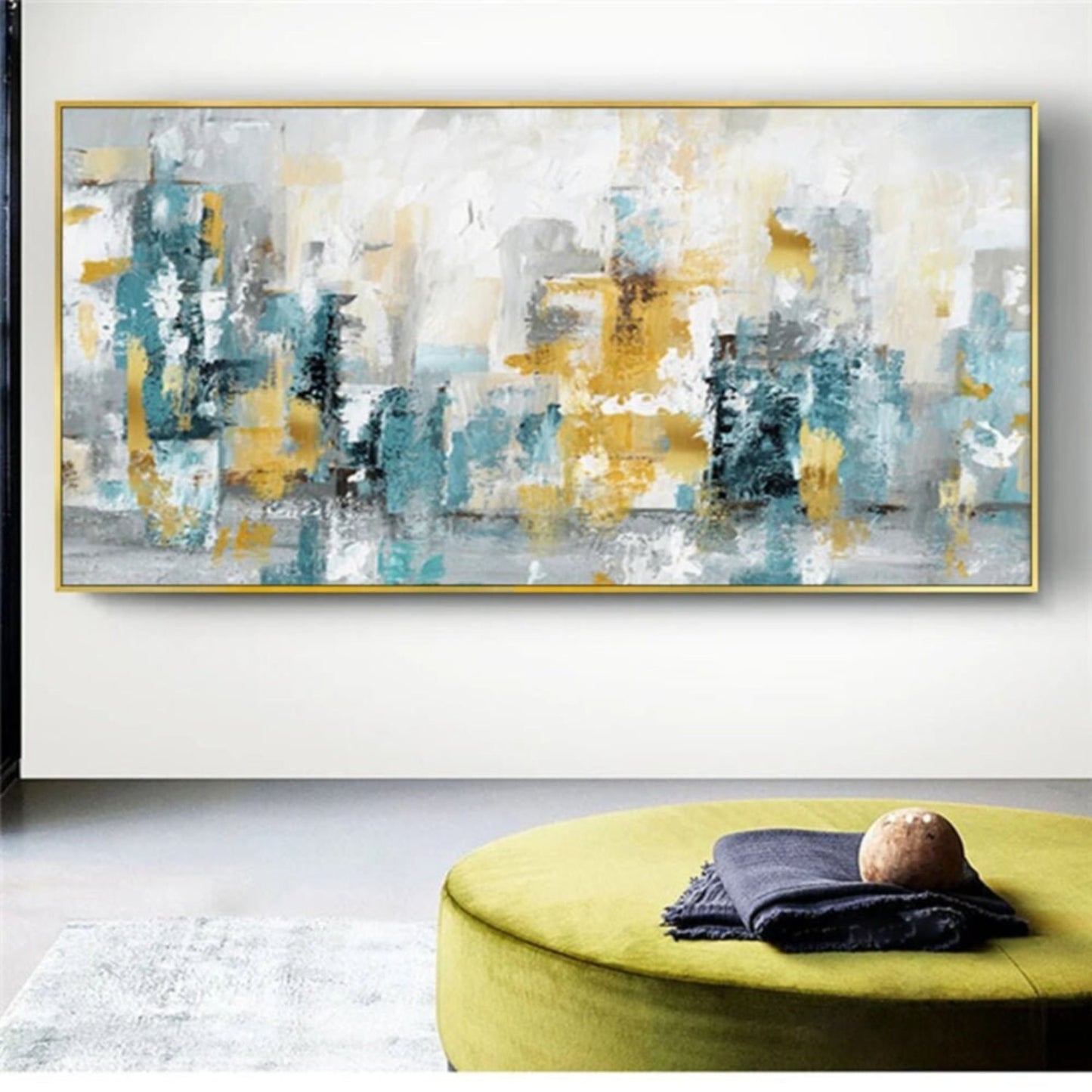 Nordic Style Modern Abstract Textured Oil Painting