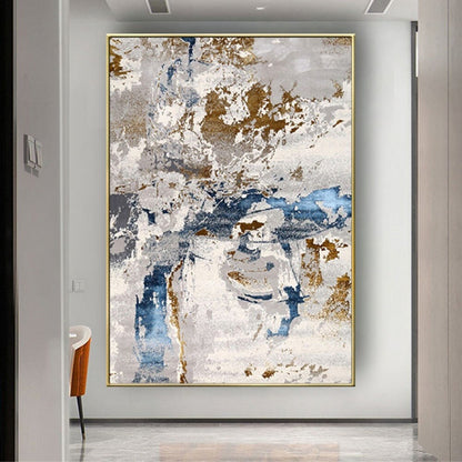 Gold Silver Thick Foil 100% Hand Painted Wall Art