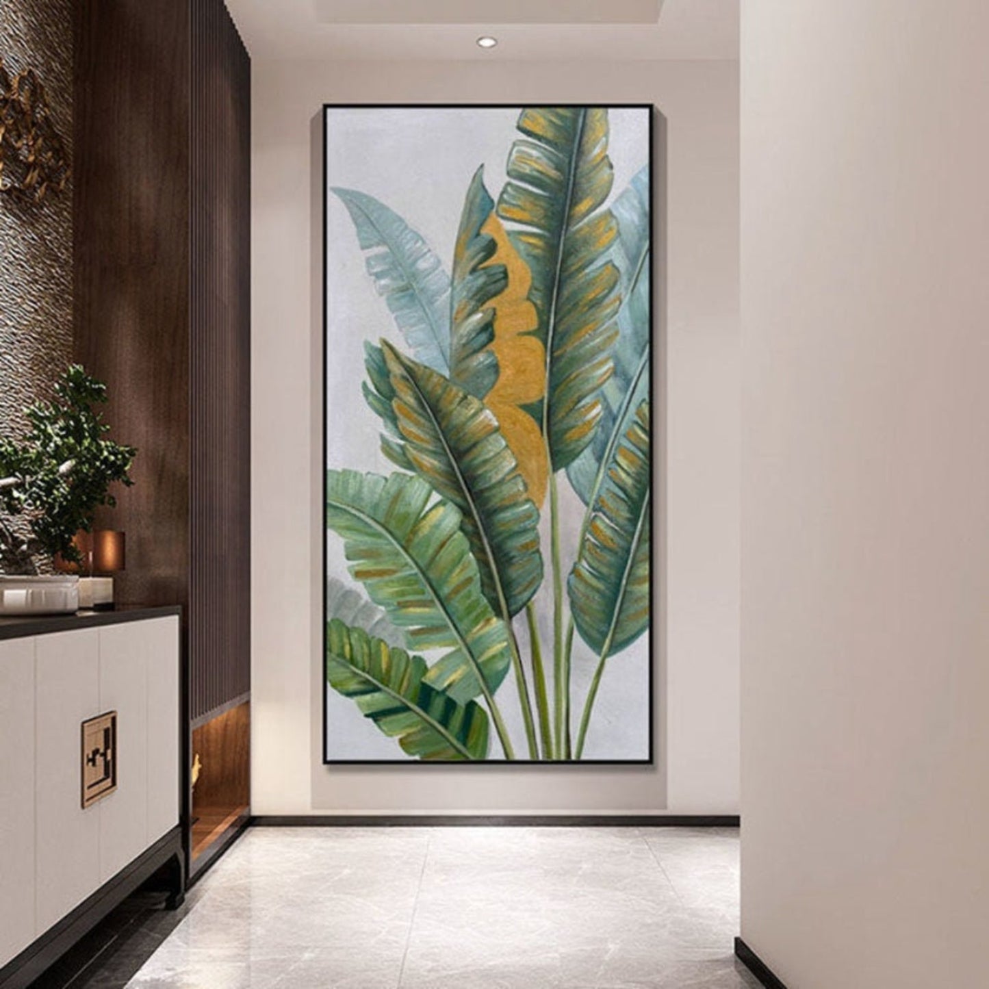 Banana Leaves 100% Hand Painted Contemporary Art