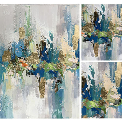 Botanical Leaves 100% Hand Painted 3 Canvas Art