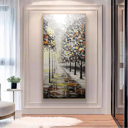 Beautiful Garden View 100% Hand Painted Wall Art