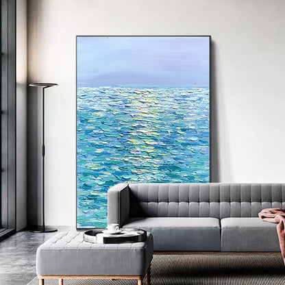 Original Thick Textured Seascape Palette Knife Art