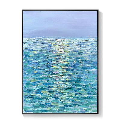 Original Thick Textured Seascape Palette Knife Art