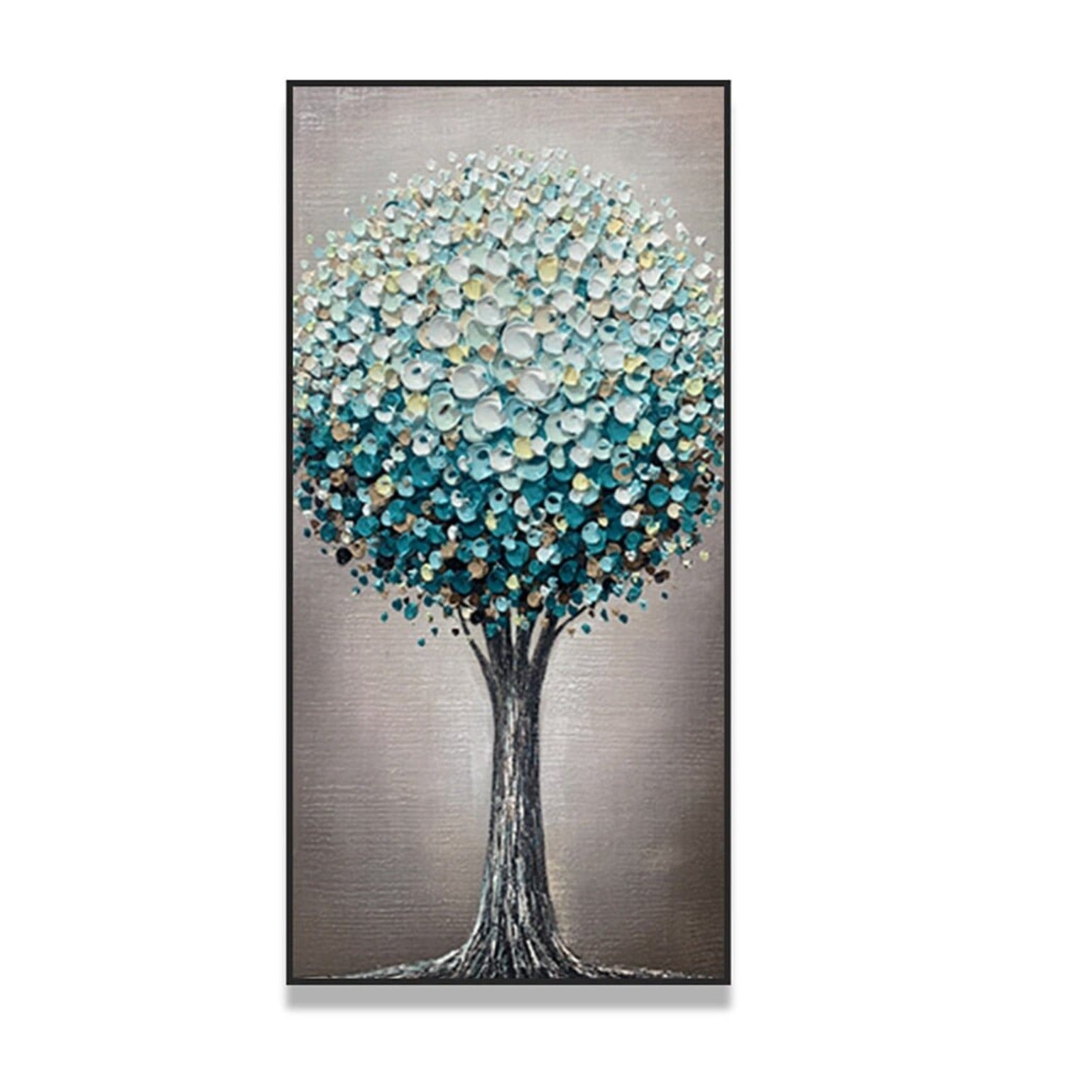 Elegant Fortune Tree 100% Hand Painted 3D Wall Art