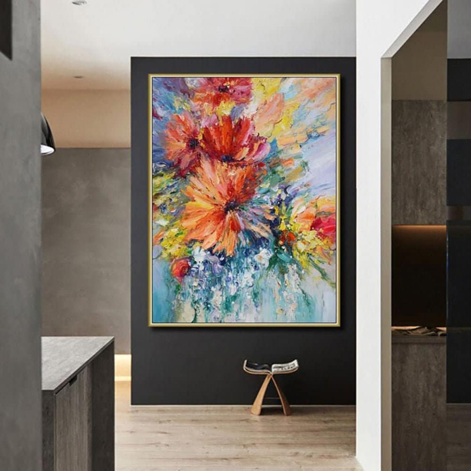 Beautiful Flowers Abstract Blossom Floral Painting