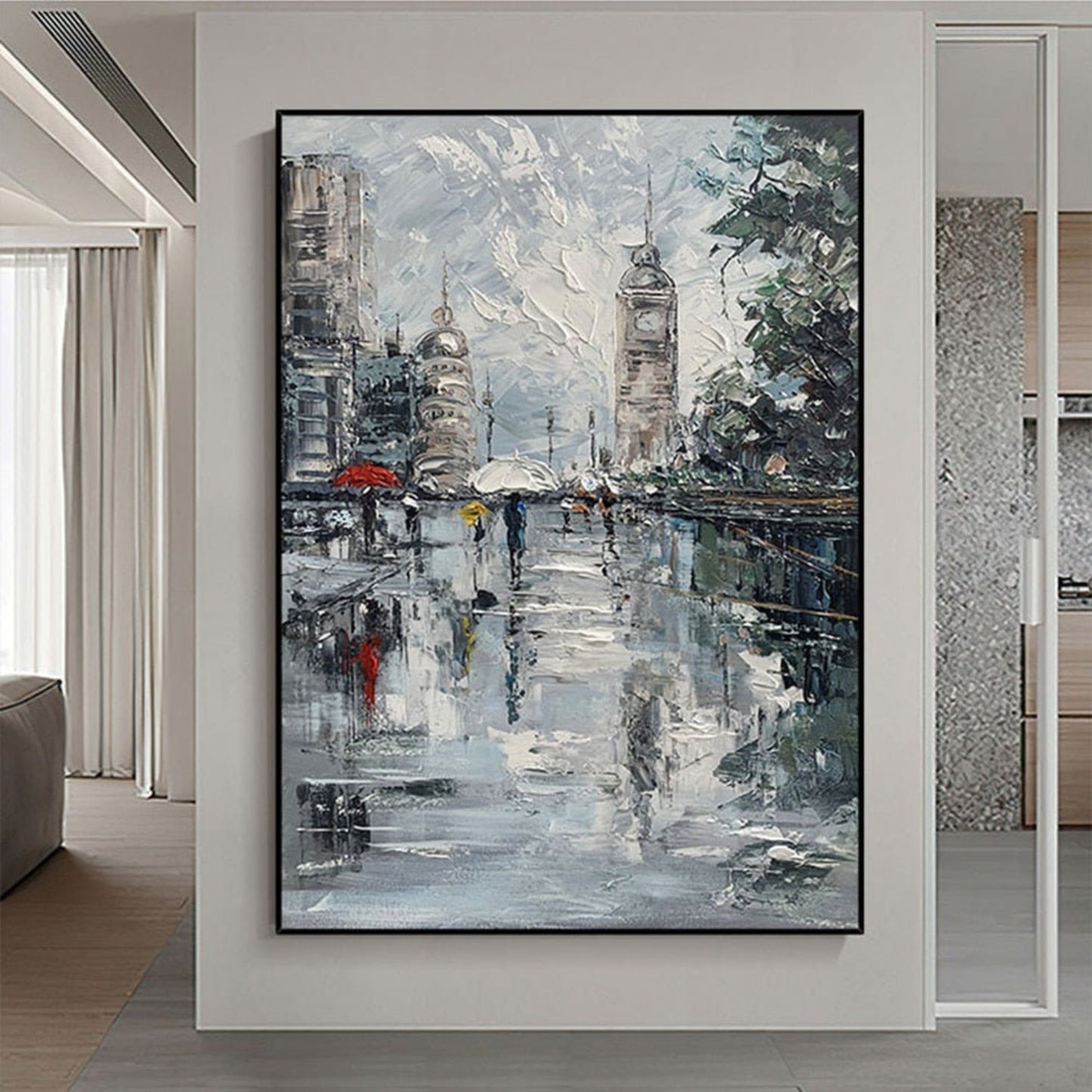 Beautiful City Landscape 100% Hand Painted Artwork