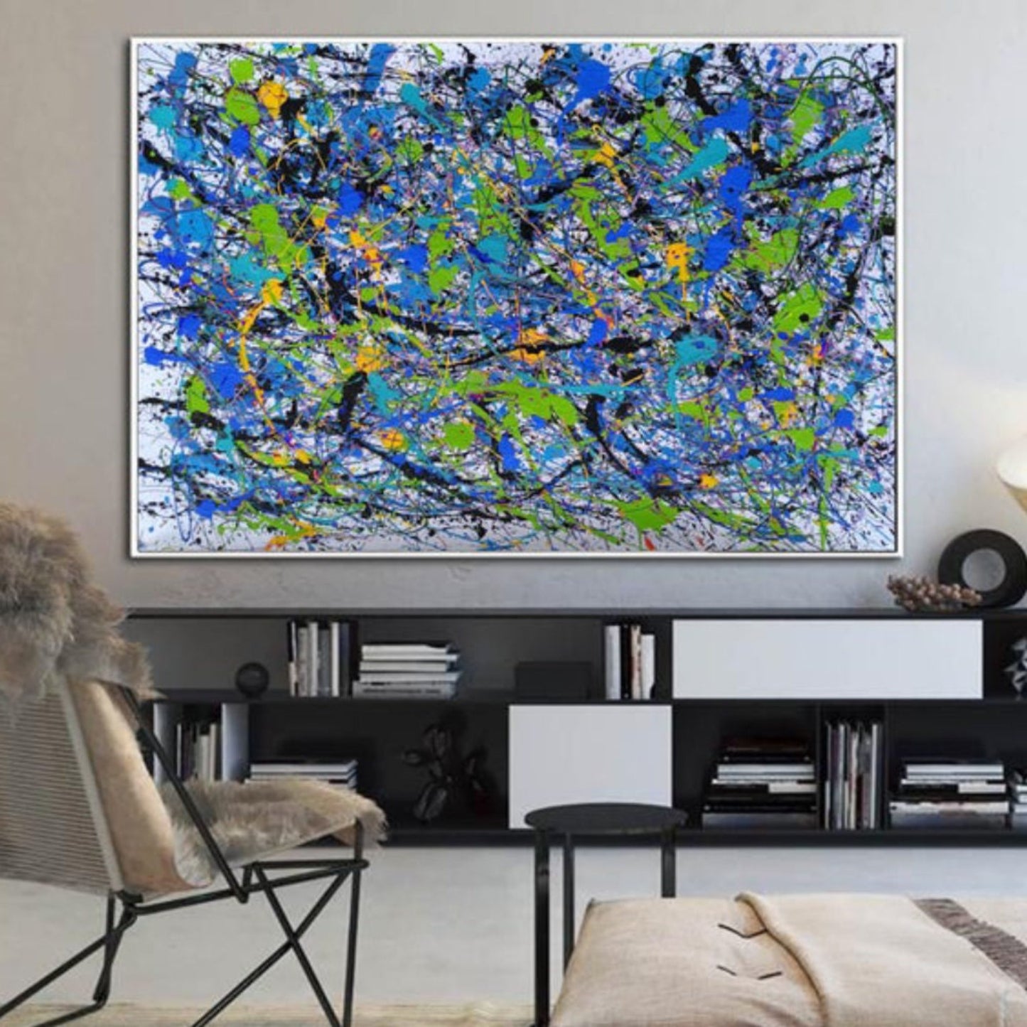 Abstract Jackson Pollock 100% Hand Painted Artwork