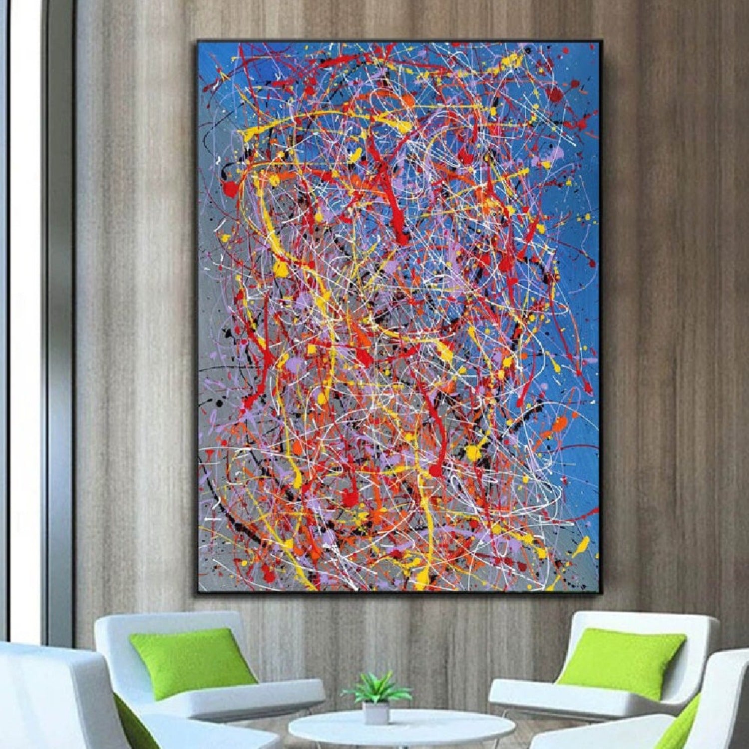 Original Acrylic Drip Hand Painted Wall Painting