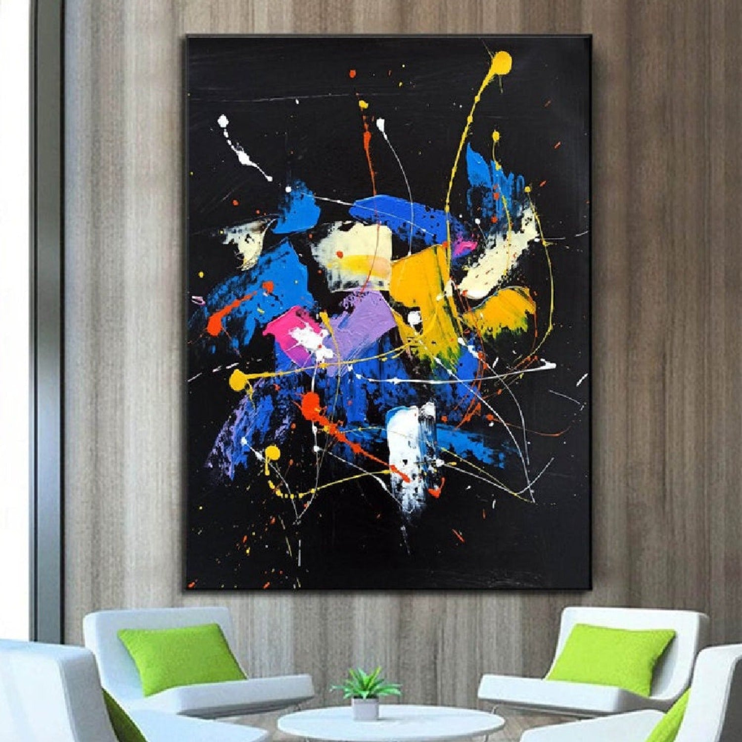 Loft Style Expressionism Splatter Pollock Painting