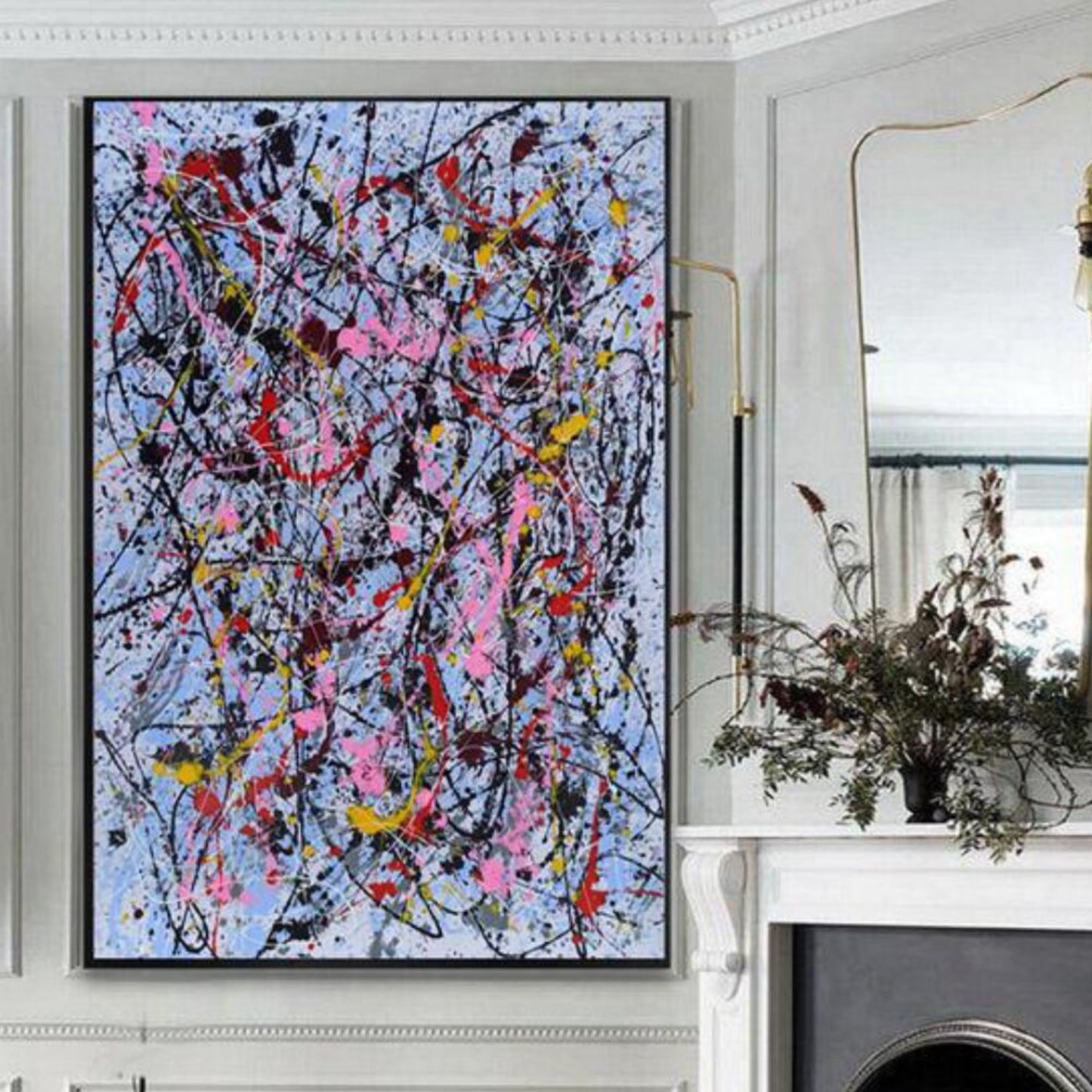 Colourful Jackson Pollock 100% Hand Painted Art