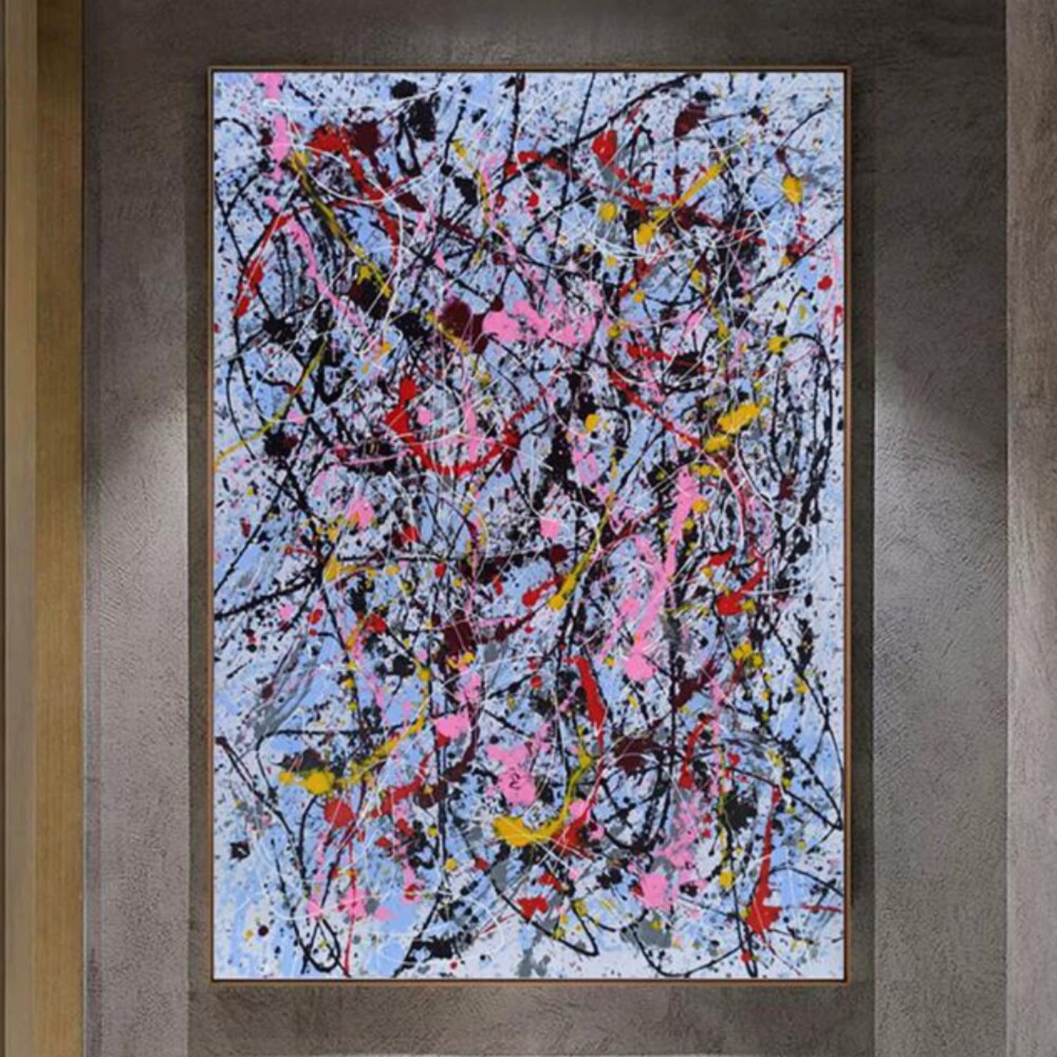 Colourful Jackson Pollock 100% Hand Painted Art