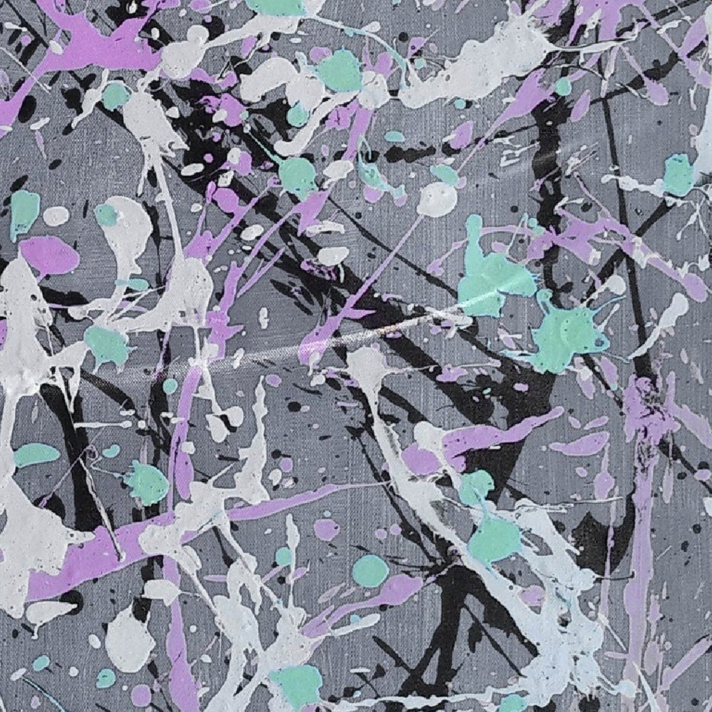 Grey Drip Style 100% Hand Painted Pollock Artwork