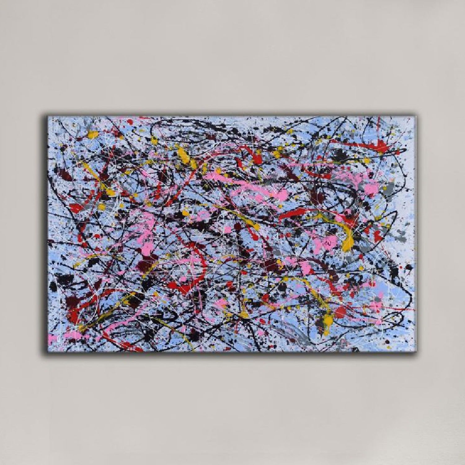 Jackson Pollock Style Unique Abstract Oil Painting