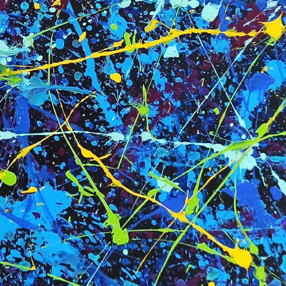 100% Hand Painted Jackson Pollock Style Artwork