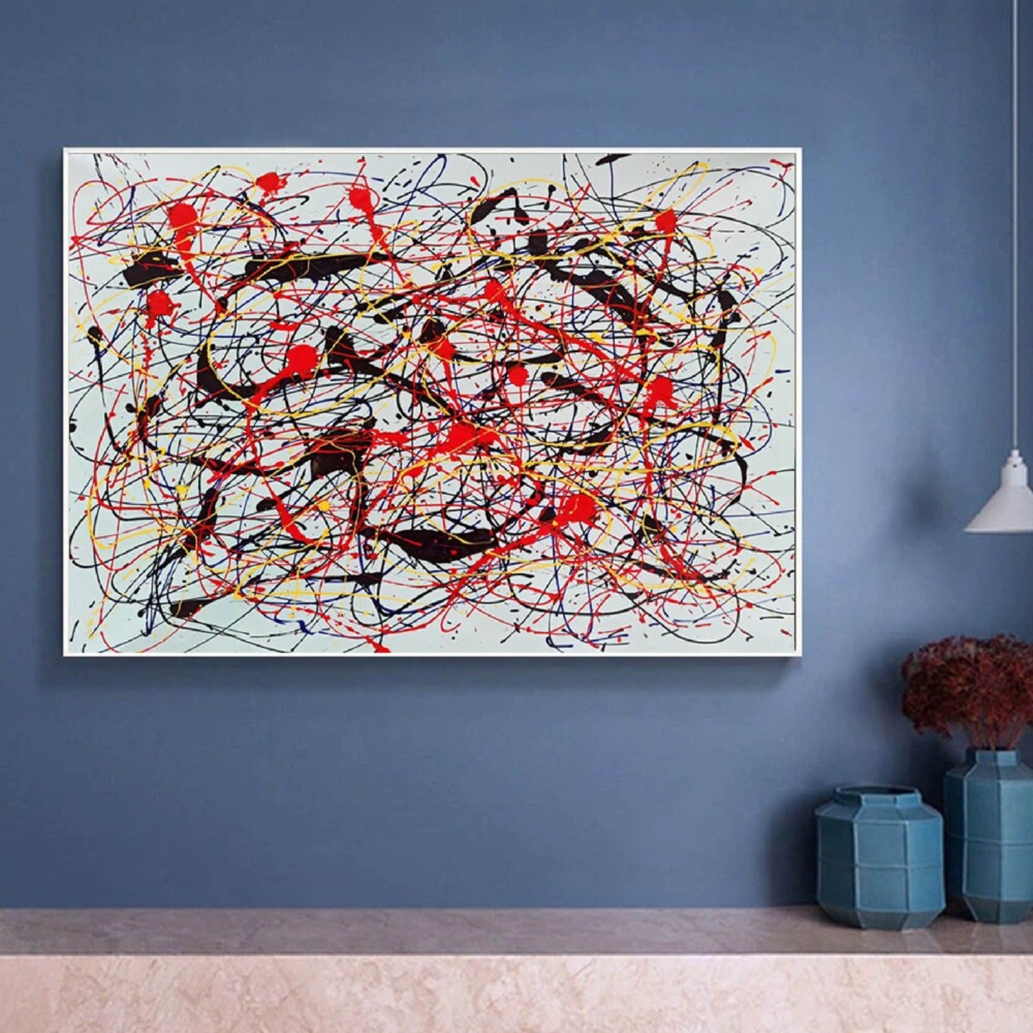 Modern Jackson Pollock 100% Hand Painted Wall Art